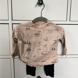 Rylee + Cru Long Sleeve Ship Tee with Primary Pants